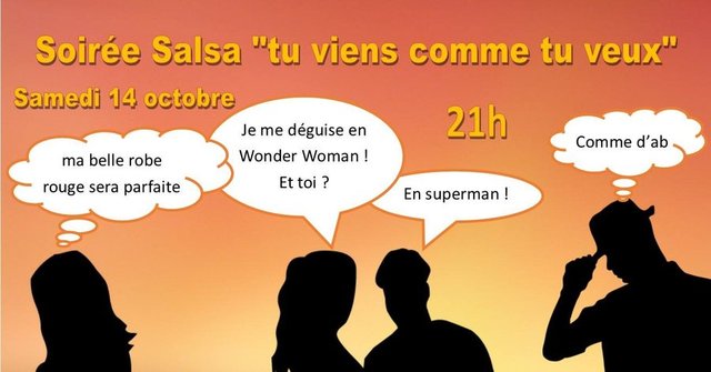 affiche de la soirée "Tu viens comme tu veux"