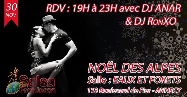 Affiche du Noël des Alpes Salsa Sin Fronteras 2019 n°1